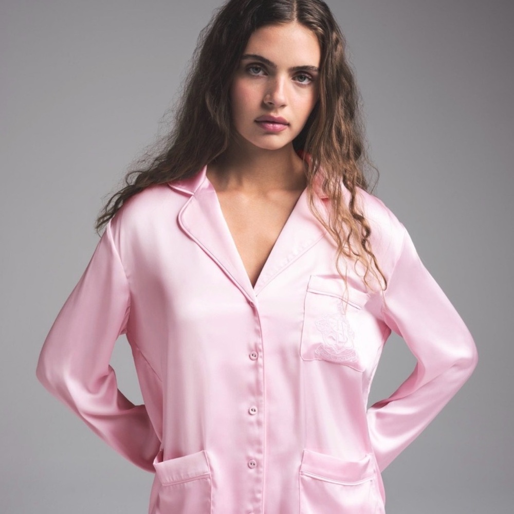 Skims Hotel Skims Shine Long Sleeve Button Up Sleep Top NWT Rare limited edition